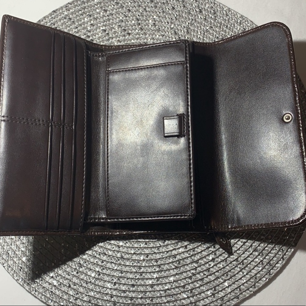 Coach Ashley Signature Large Checkbook Wallet Gem